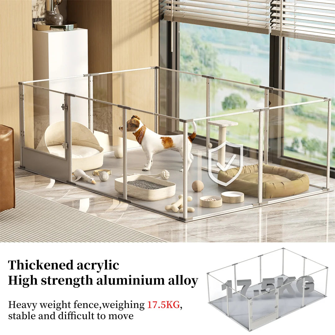 Acrylic Dog Playpen Exercise Fence