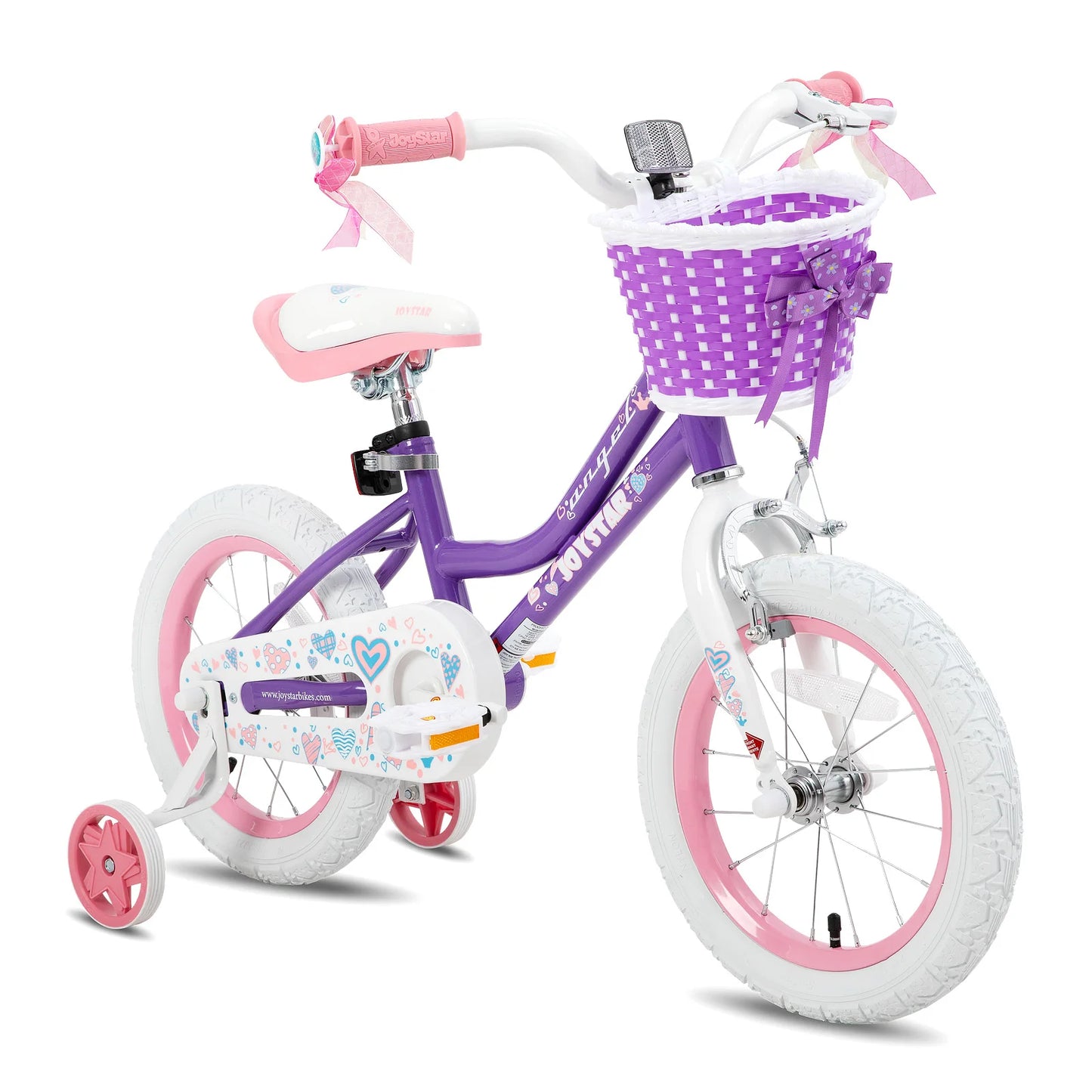 JOYSTAR Kids Bicycle with Basket Training Wheels Foot Brake