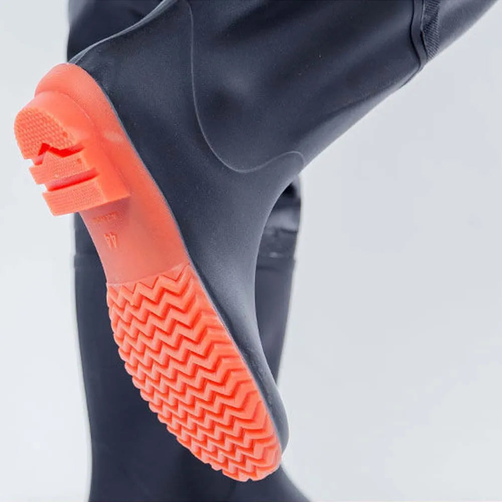 Men's Hooded Waterproof Wader Overalls Set With Boots And Gloves