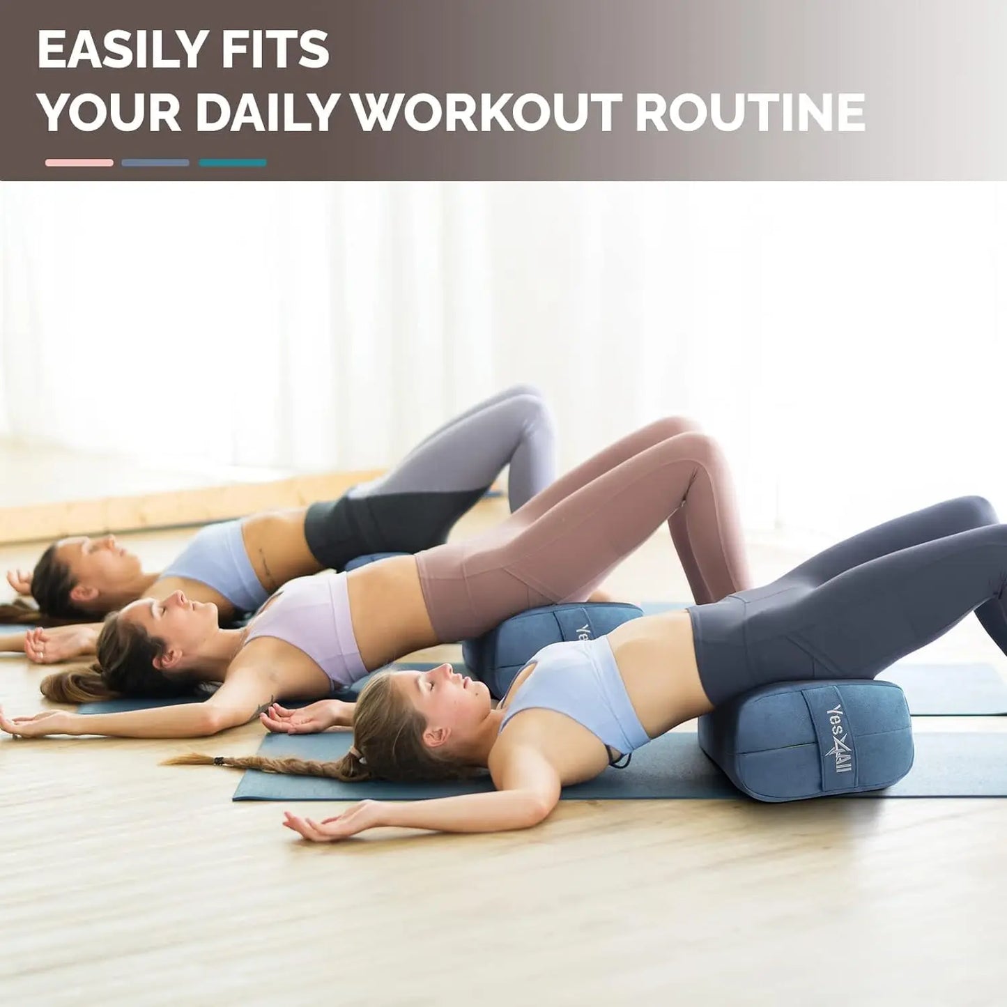 Triple Layer Sponge Yoga Bolster Pillow for Restorative Yoga