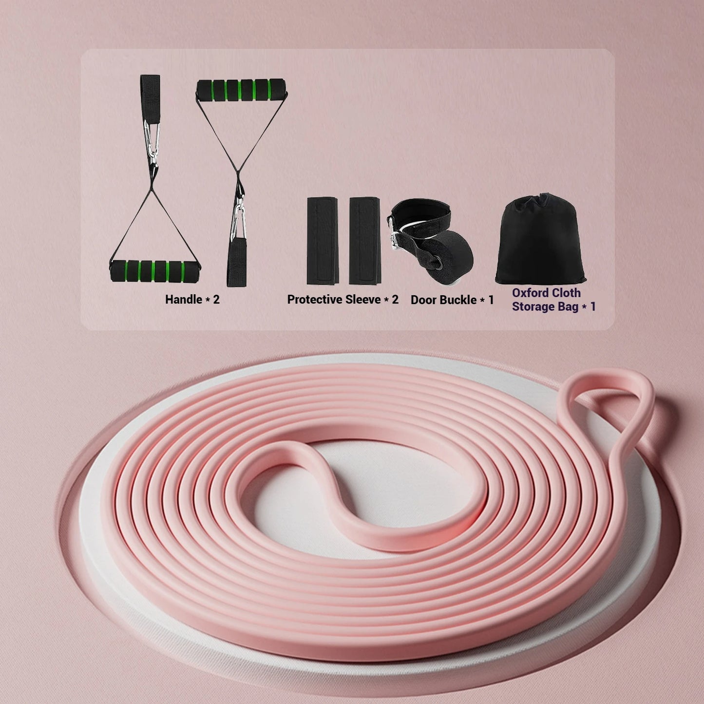 WOSWEIR Silicone Fitness Stretch Band for Yoga and Resistance Training