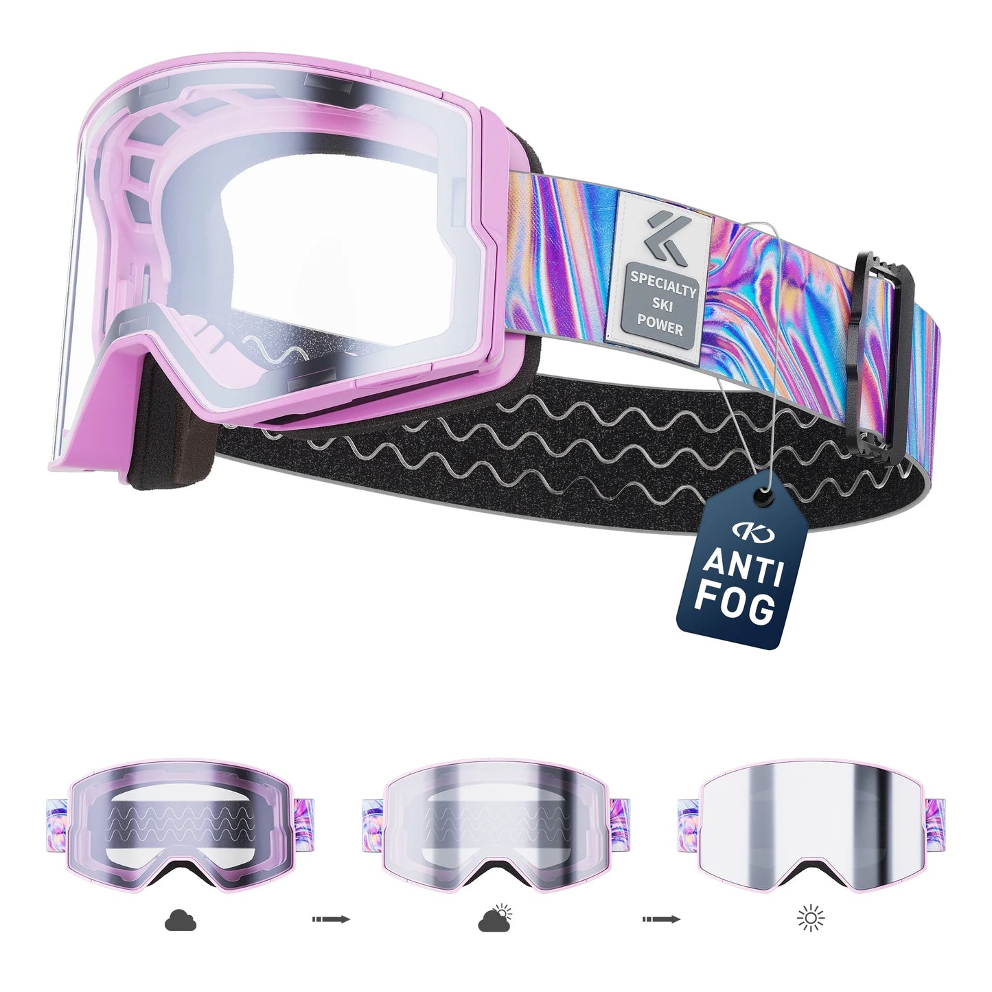 Anti-Fog Ski Goggles