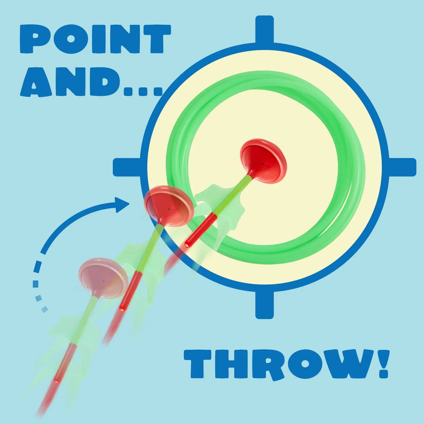 Joyfy Glow In The Dark Lawn Darts Game Set Outdoor