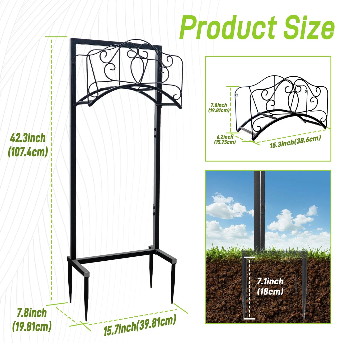 Gayuteay Garden Hose Holder Heavy Duty Freestanding Metal Stand