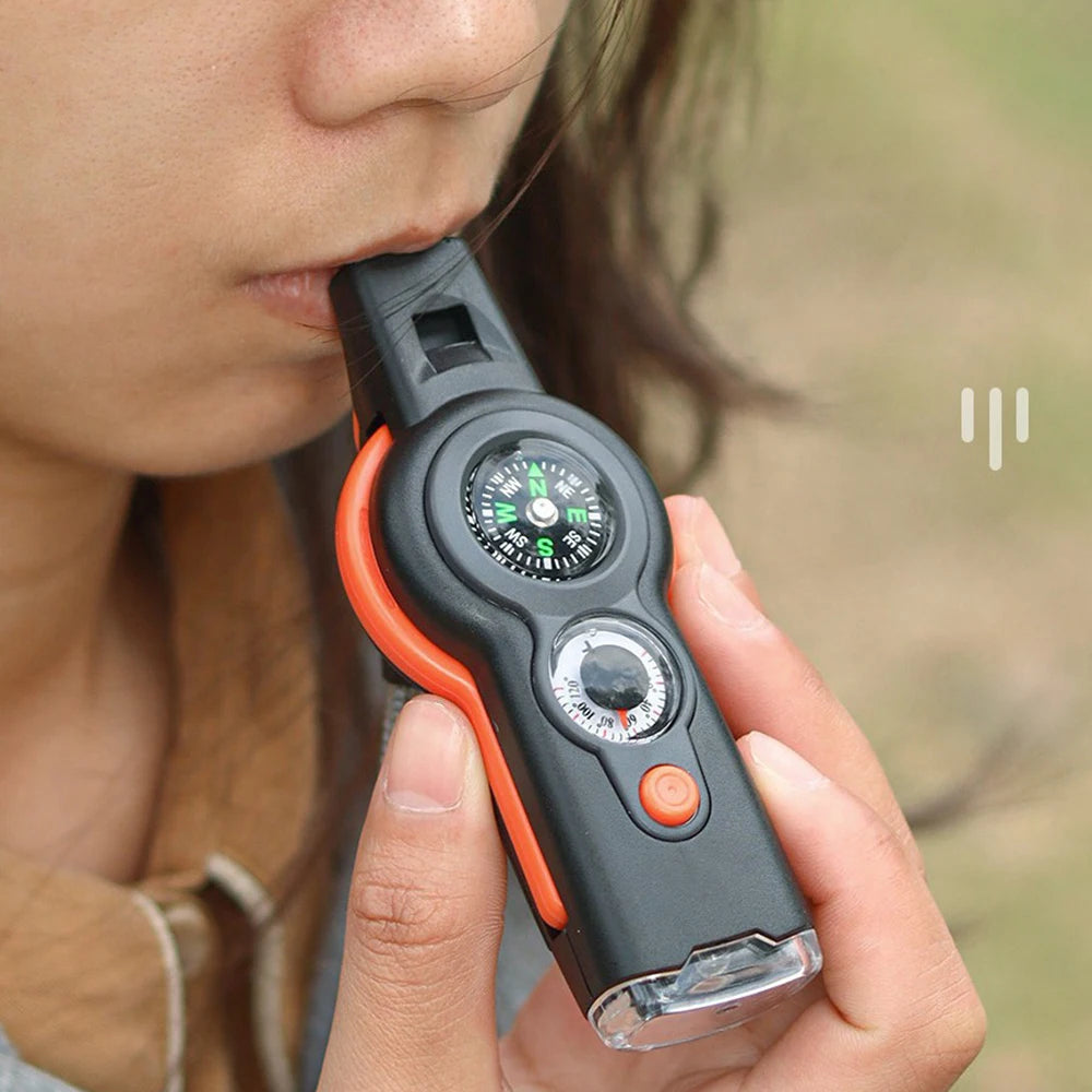 Electric Seven In One Multifunctional Whistle Compass Knife Survival Tool