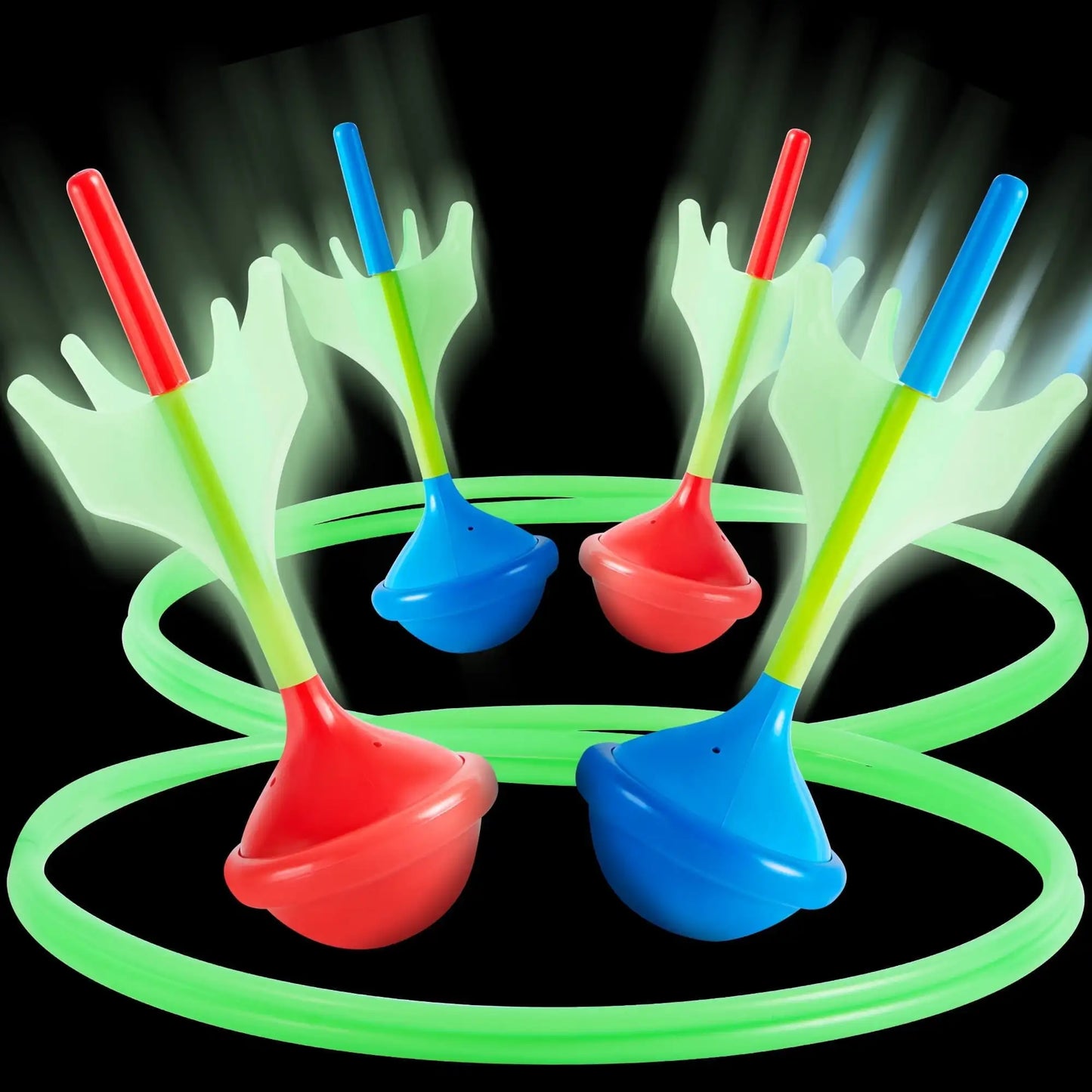 Joyfy Glow In The Dark Lawn Darts Game Set Outdoor