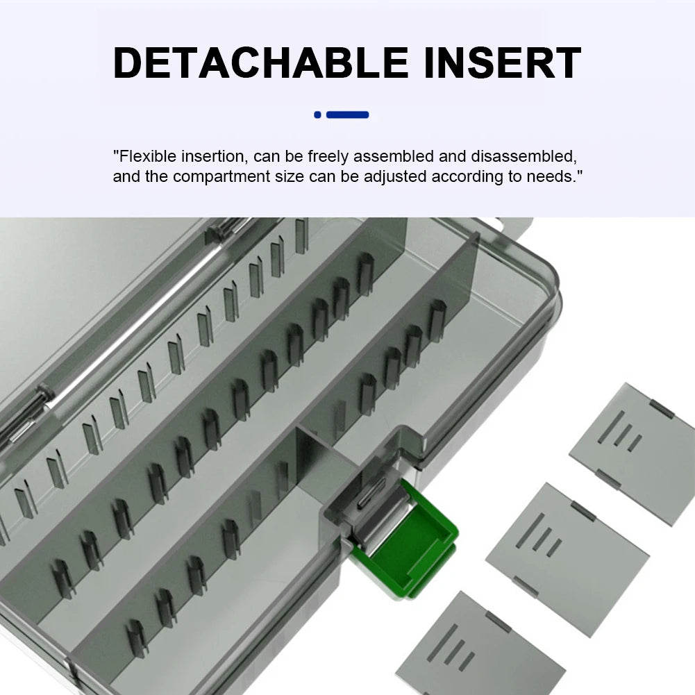 Fishing Tackle Box With Adjustable Dividers Storage