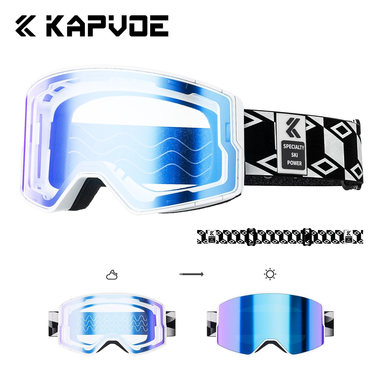 Anti-Fog Ski Goggles