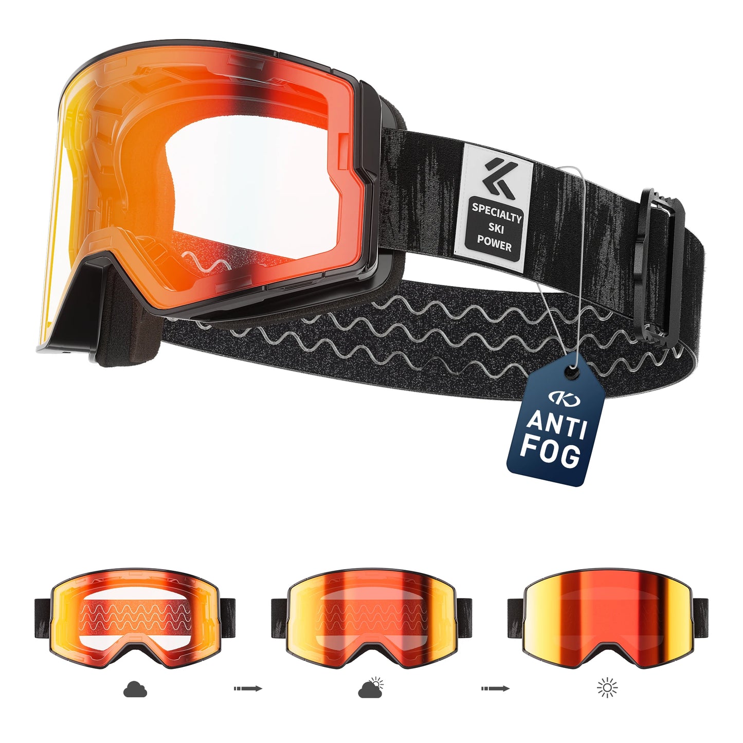 Anti-Fog Ski Goggles
