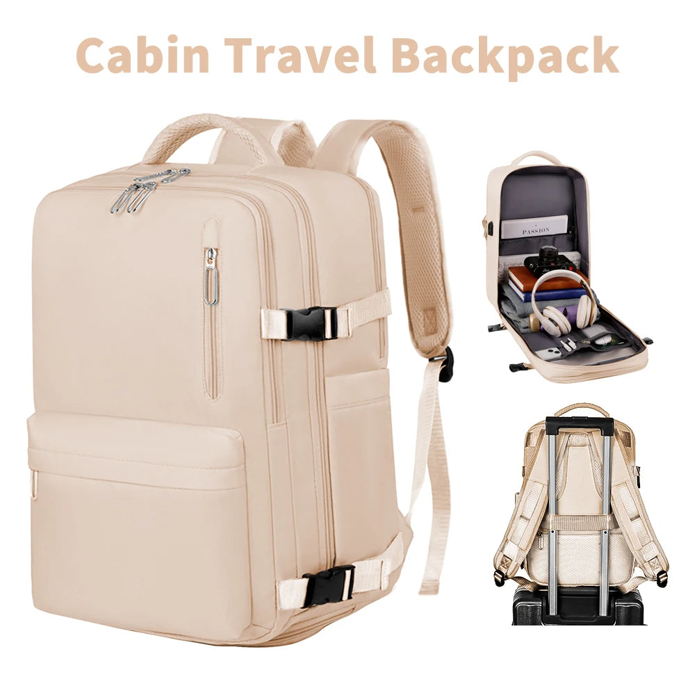 Unisex Backpack USB Port TSA Lock