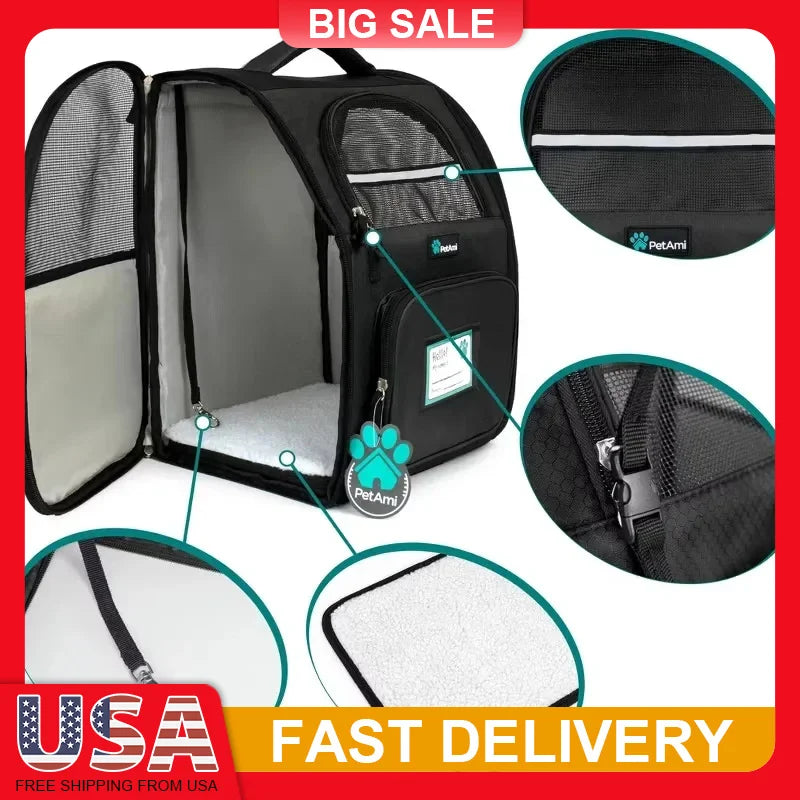 Daily Adventure Supplies Airline Approved Pet Backpack Mesh