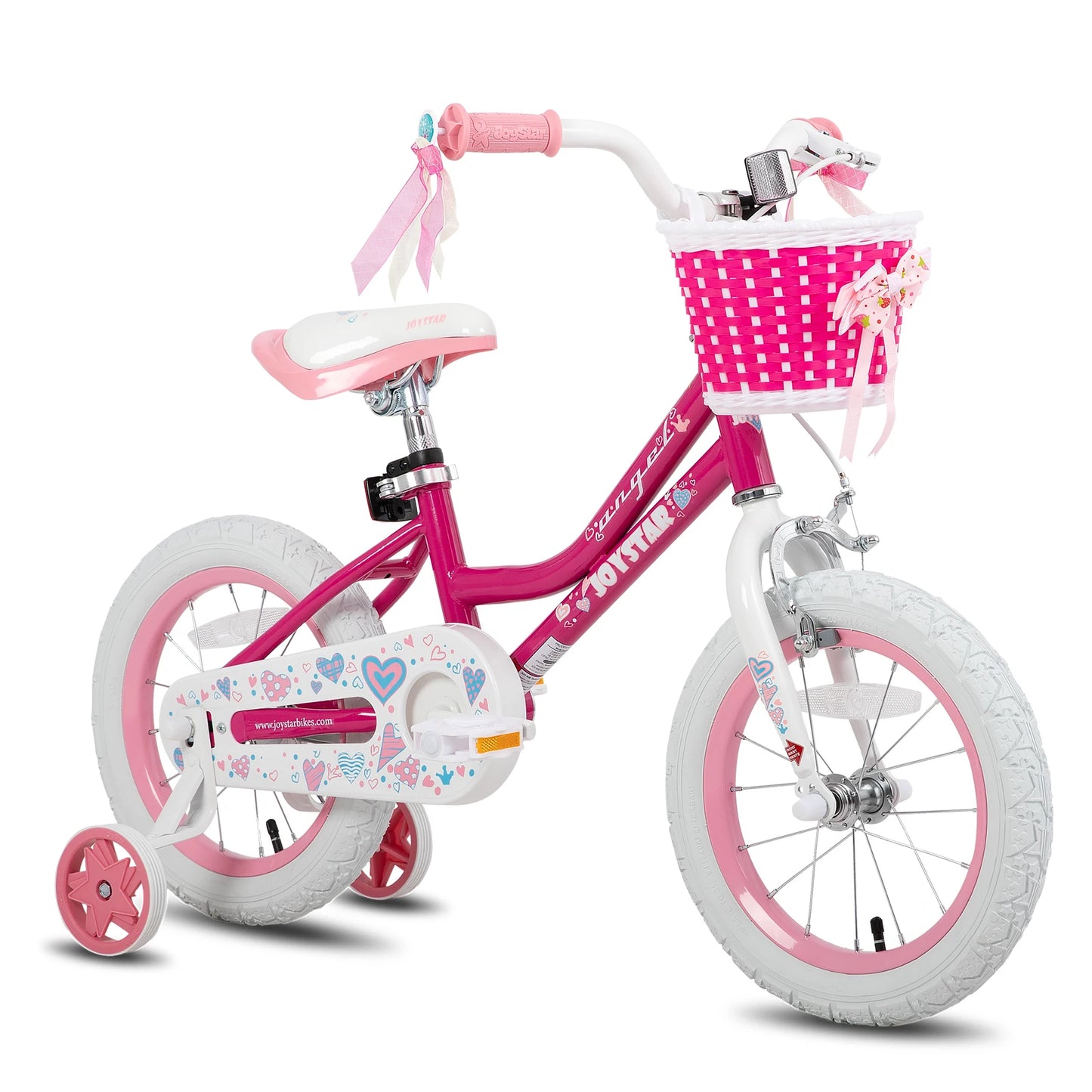 JOYSTAR Kids Bicycle with Basket Training Wheels Foot Brake