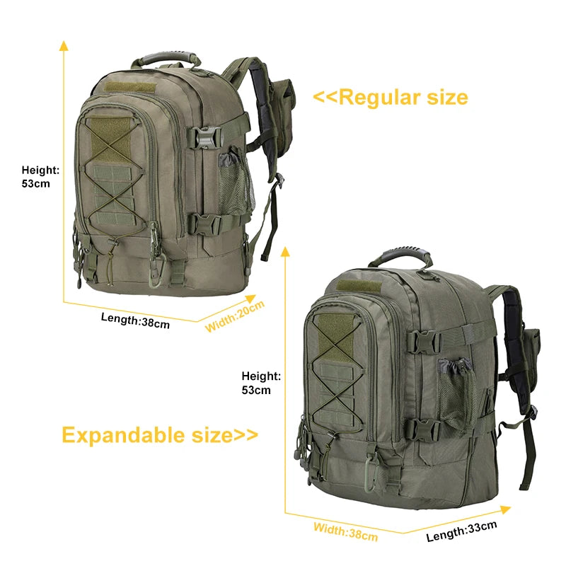 LQARMY Tactical Backpack With Molle For Hiking And Camping
