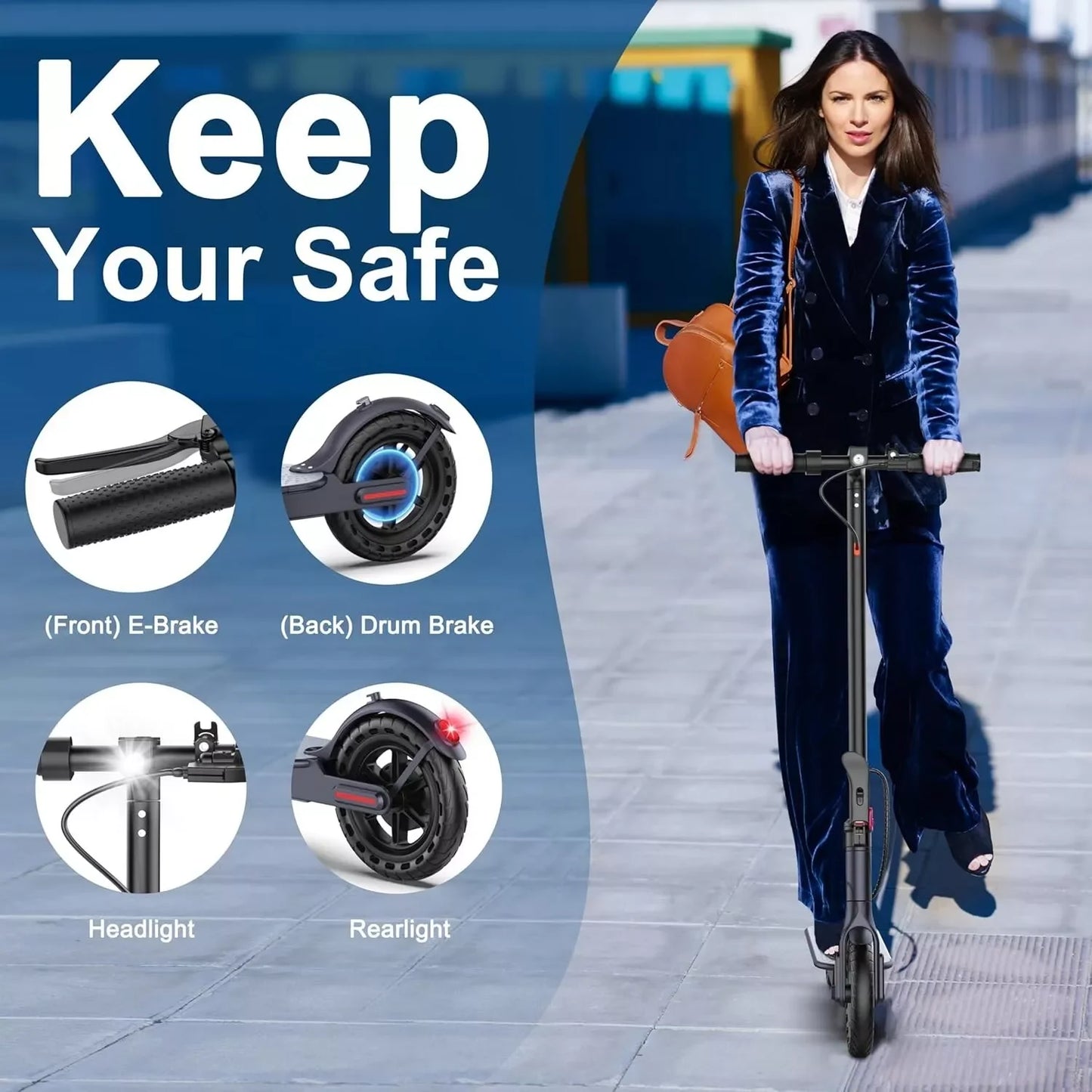 App Control 350W Foldable Electric Scooter