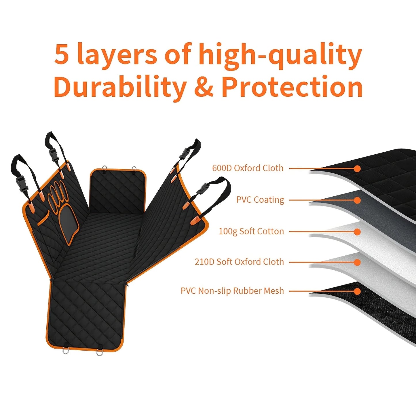 Heavy Duty Scratch Resistant Dog Seat Cover