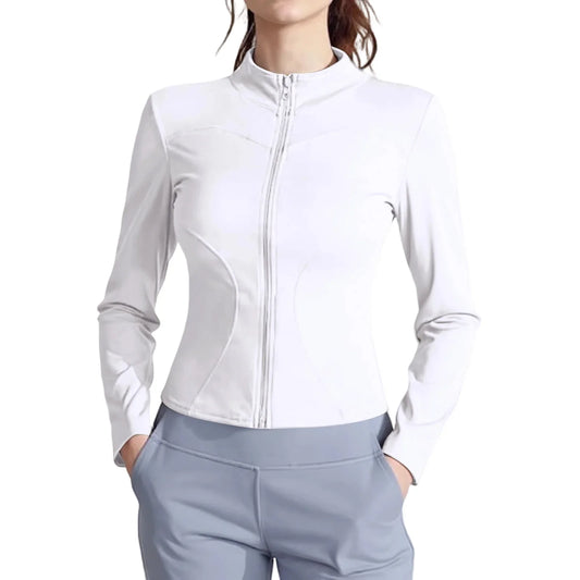 Women Sport Jacket Slim Fit Cardigan For Yoga And Fitness