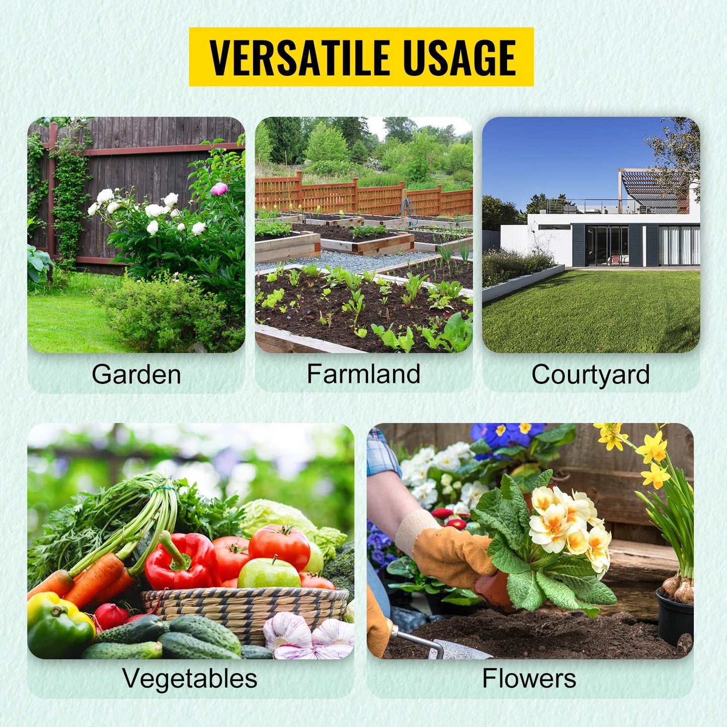 VEVOR Walk-In Tunnel Greenhouse With Galvanized Frame And Waterproof Cover