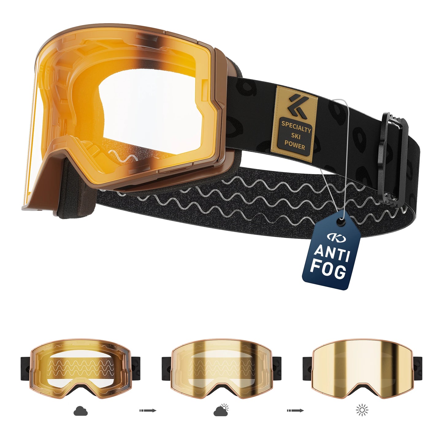 Anti-Fog Ski Goggles