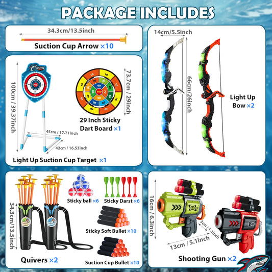 VATOS 4 In 1 Archery Battle Arena Nightlight Toy Set