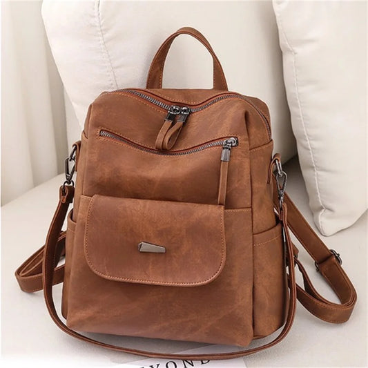 Daily Adventure Supplies PU Leather Durable Backpack Purse