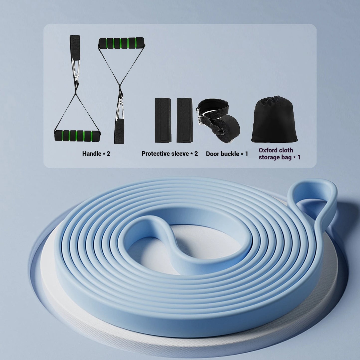 WOSWEIR Silicone Fitness Stretch Band for Yoga and Resistance Training