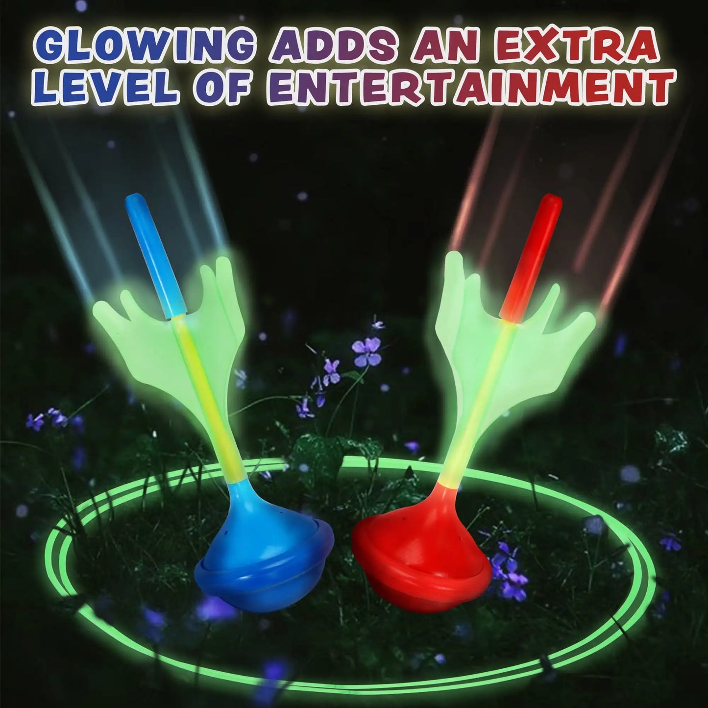 Joyfy Glow In The Dark Lawn Darts Game Set Outdoor
