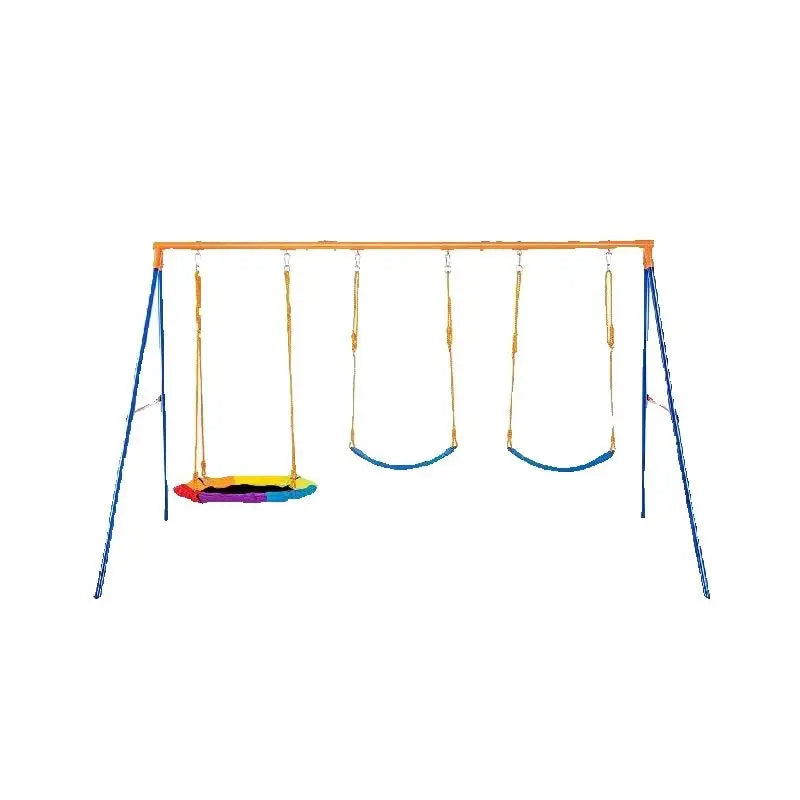 SucceBuy Swing Set With 600 Lbs Capacity And Multiple Seats
