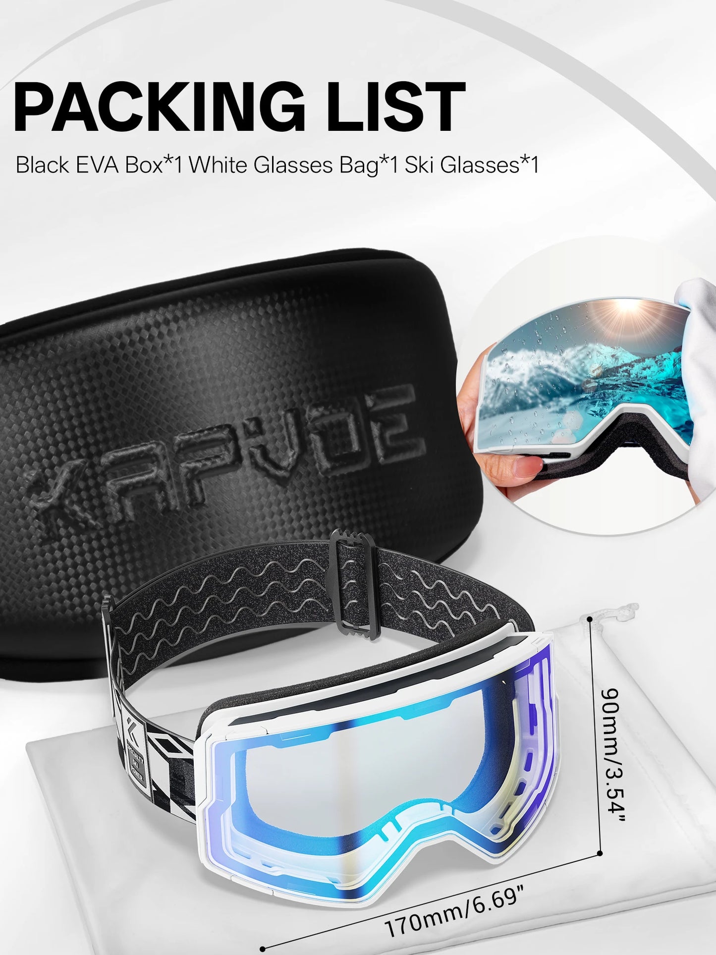 Anti-Fog Ski Goggles
