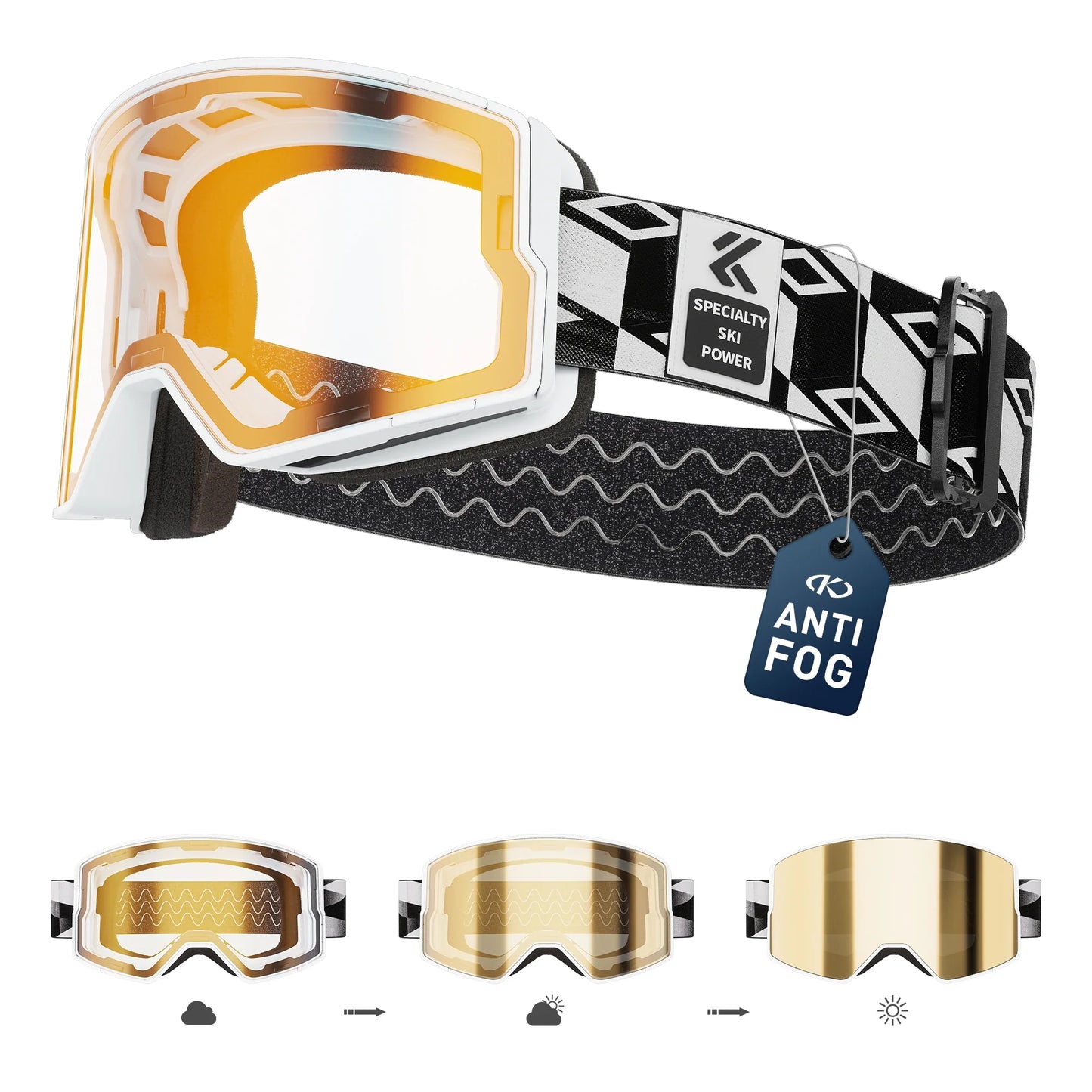 Anti-Fog Ski Goggles