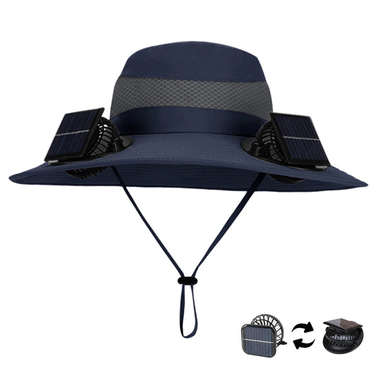 Shunmaii Solar Dual Fan Hat Anti UV USB Charging Outdoor Sun Hat