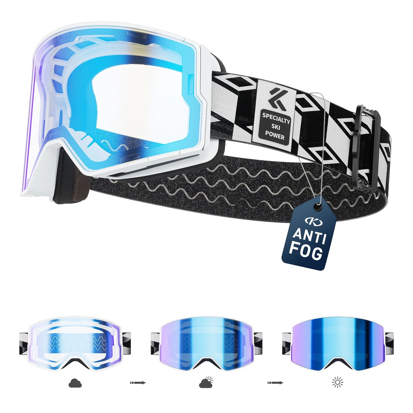 Anti-Fog Ski Goggles