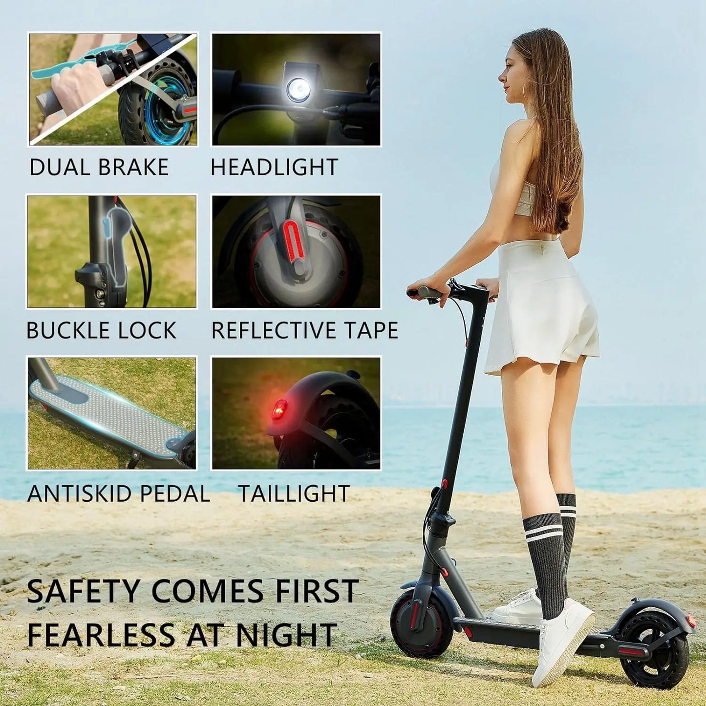 G5.0 Electric Scooter 36V 10.5Ah Battery 21 Mile Range Foldable