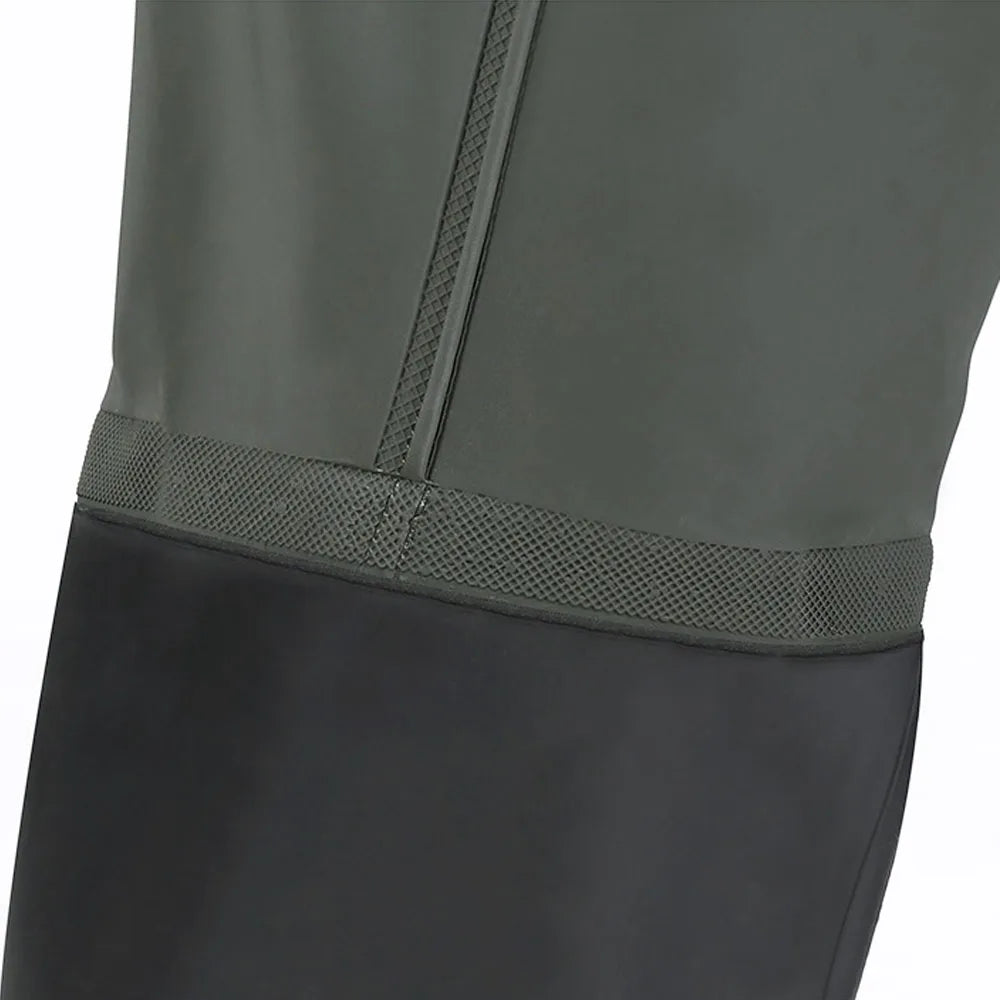 Men's Hooded Waterproof Wader Overalls Set With Boots And Gloves