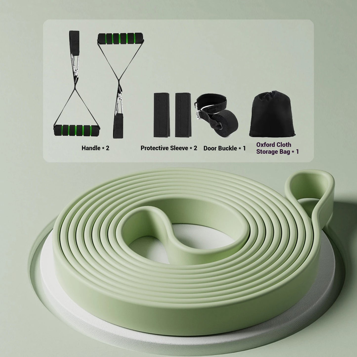 WOSWEIR Silicone Fitness Stretch Band for Yoga and Resistance Training