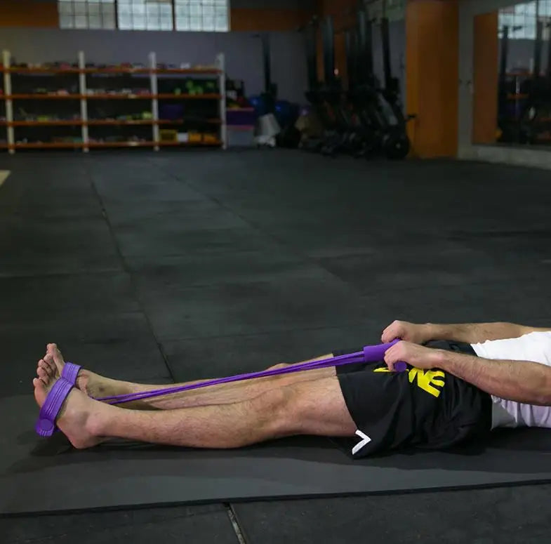 Six Tubes Foot Pedal Resistance Band Body Stretch Rope Yoga