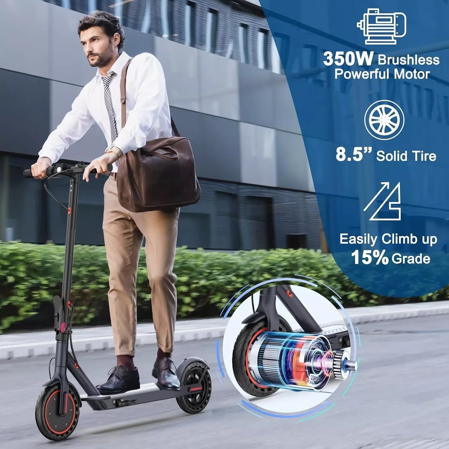 App Control 350W Foldable Electric Scooter