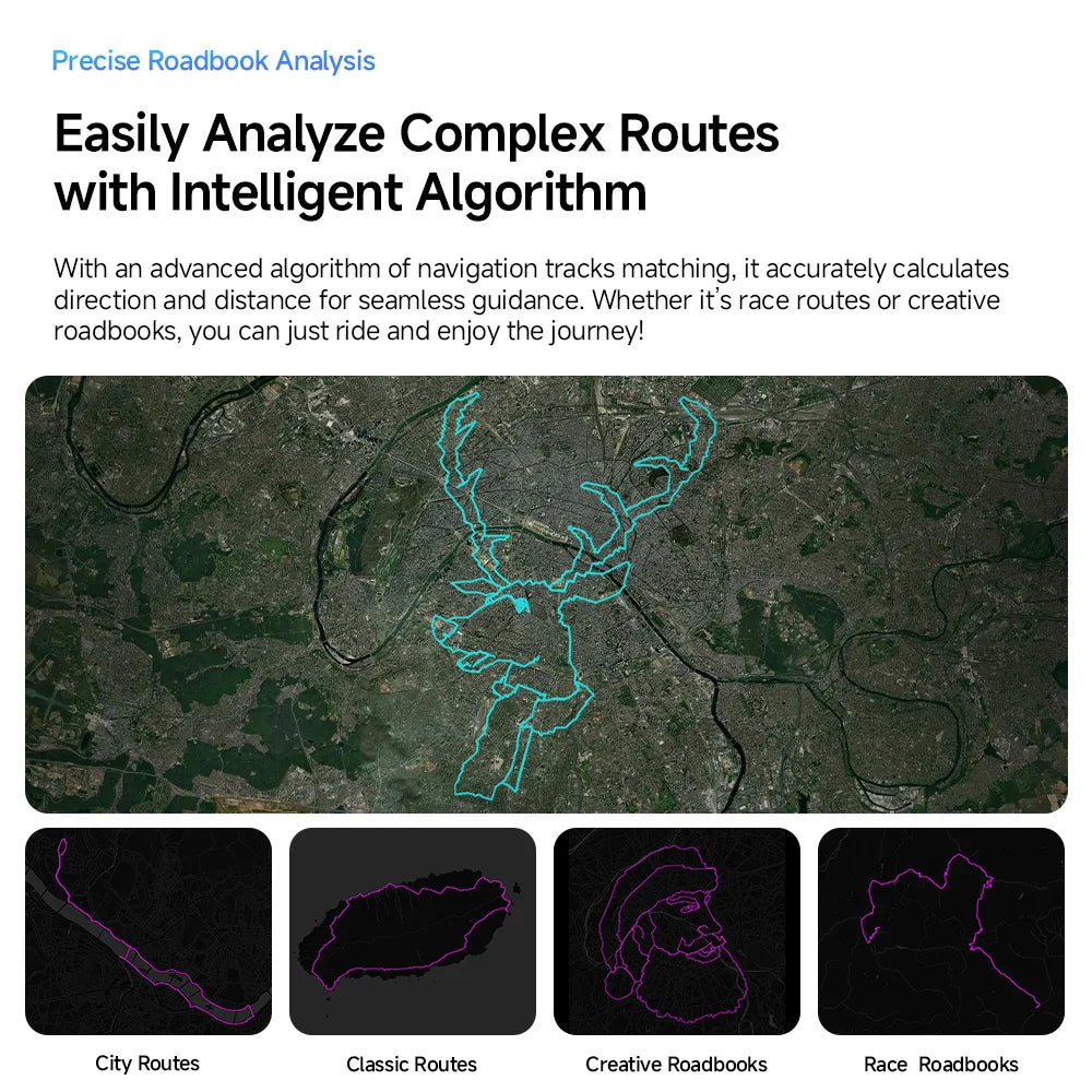 iGPSPORT BiNavi Touchscreen Bicycle GPS Computer With Map Navigation