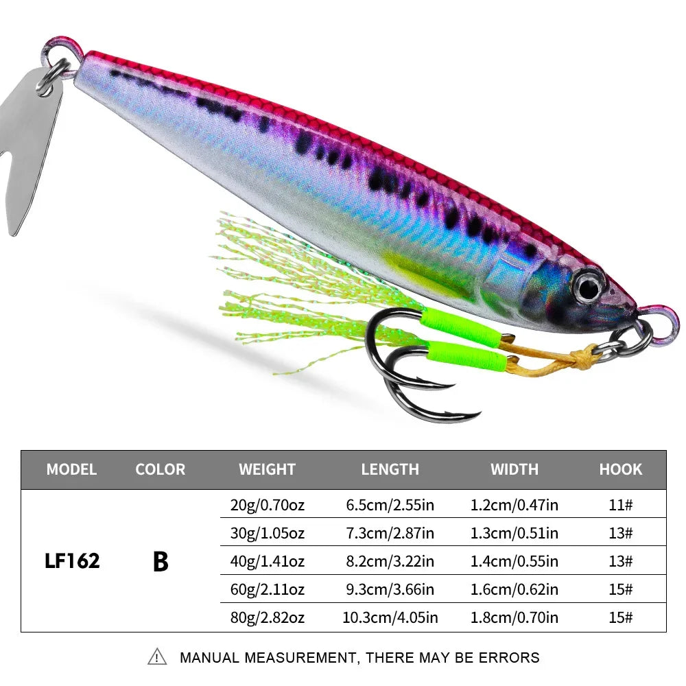 3D Printed Fast Sinking Metal Jig Lure For Saltwater