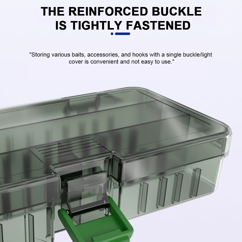 Fishing Tackle Box With Adjustable Dividers Storage