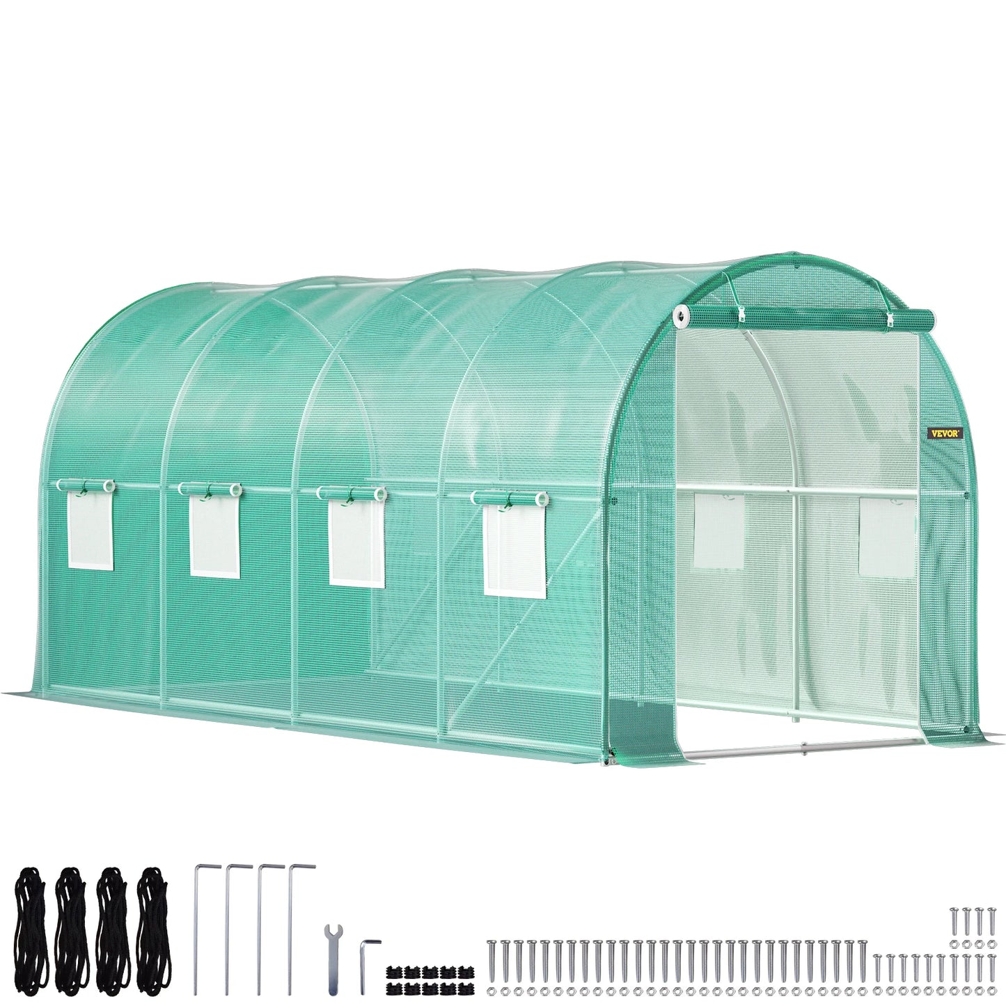 VEVOR Walk-In Tunnel Greenhouse With Galvanized Frame And Waterproof Cover