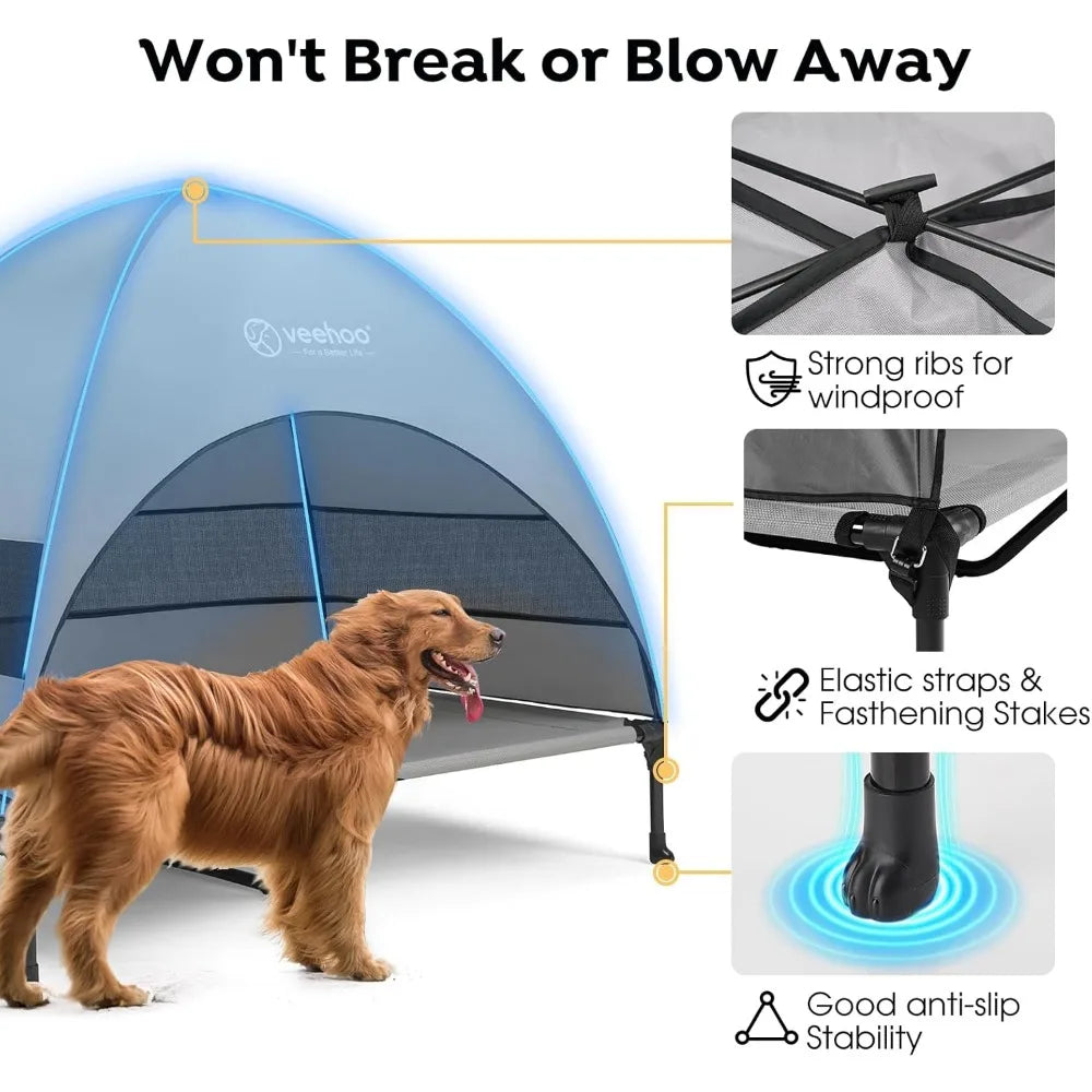 Daily Adventure Supplies Outdoor Dog Bed With Canopy