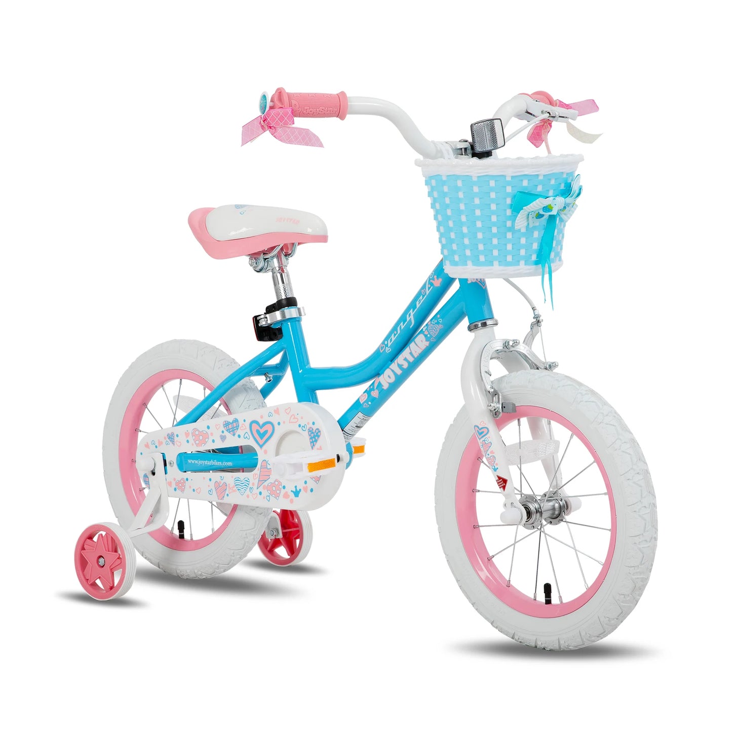 JOYSTAR Kids Bicycle with Basket Training Wheels Foot Brake