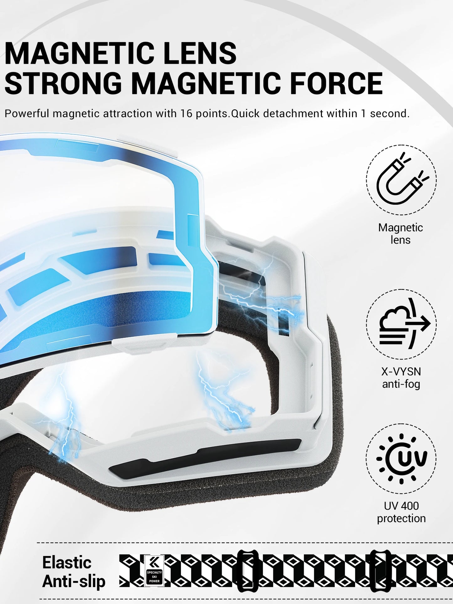 Anti-Fog Ski Goggles