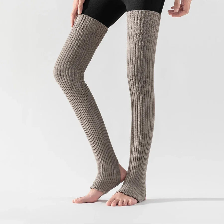 Guangdong Winter Yoga Leg Warmers Thigh High Socks