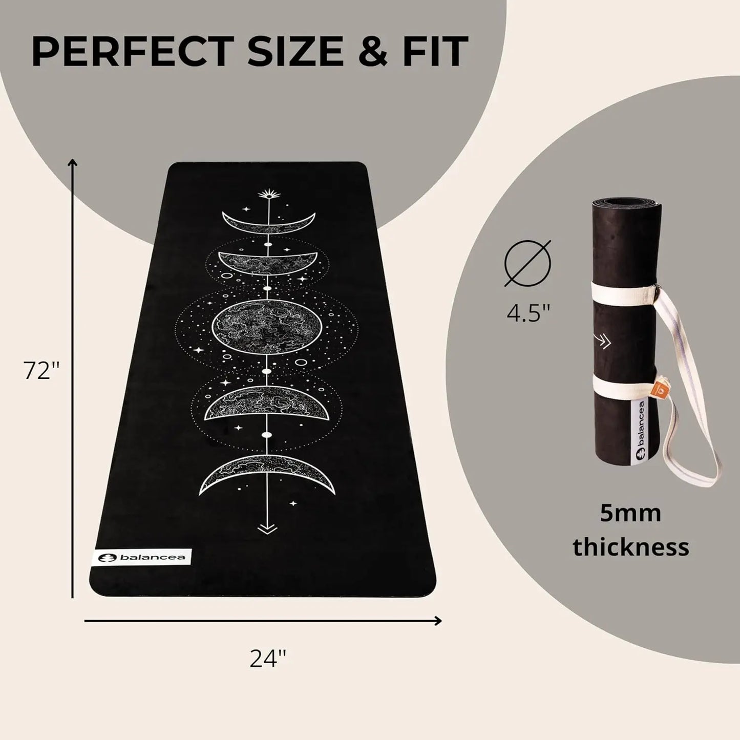 Eco Friendly Non Slip Yoga Mat With Strap For Home