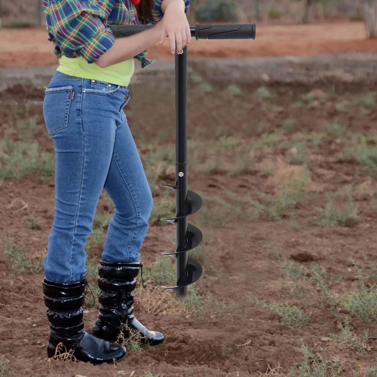 Bymaocar Hand Post Hole Digger Non Slip Handle Garden Auger