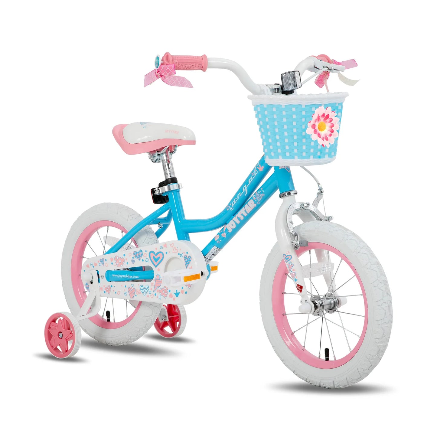 JOYSTAR Kids Bicycle with Basket Training Wheels Foot Brake