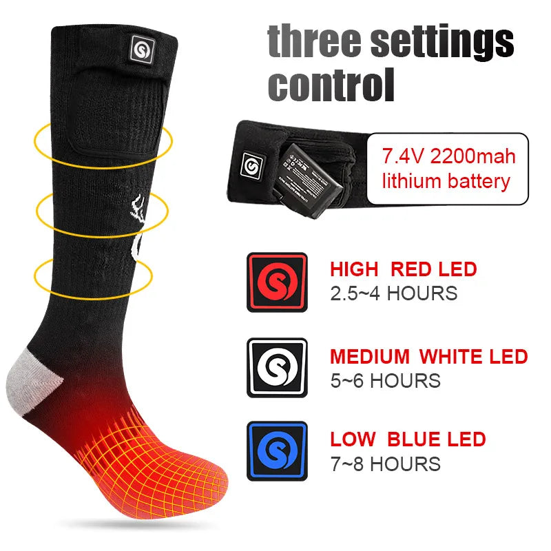 Rechargeable Heated Socks for Men and Women