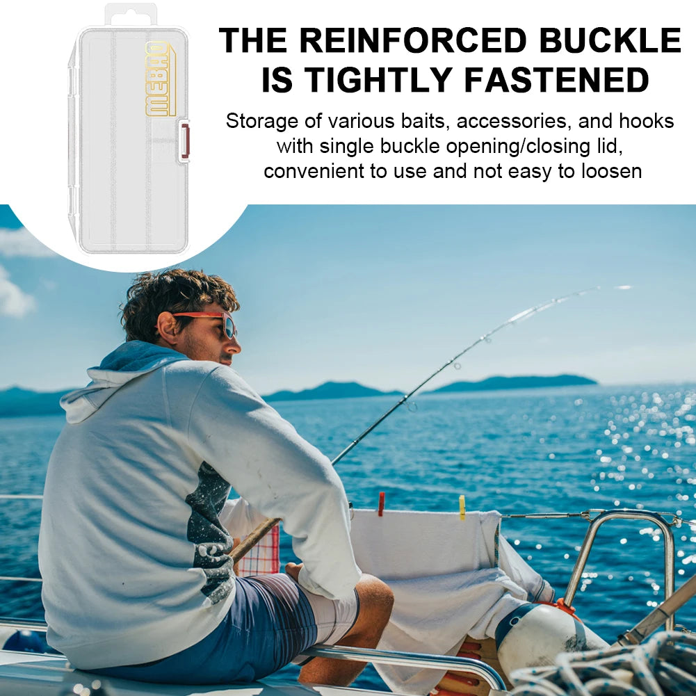 Fishing Tackle Box With Adjustable Dividers Storage