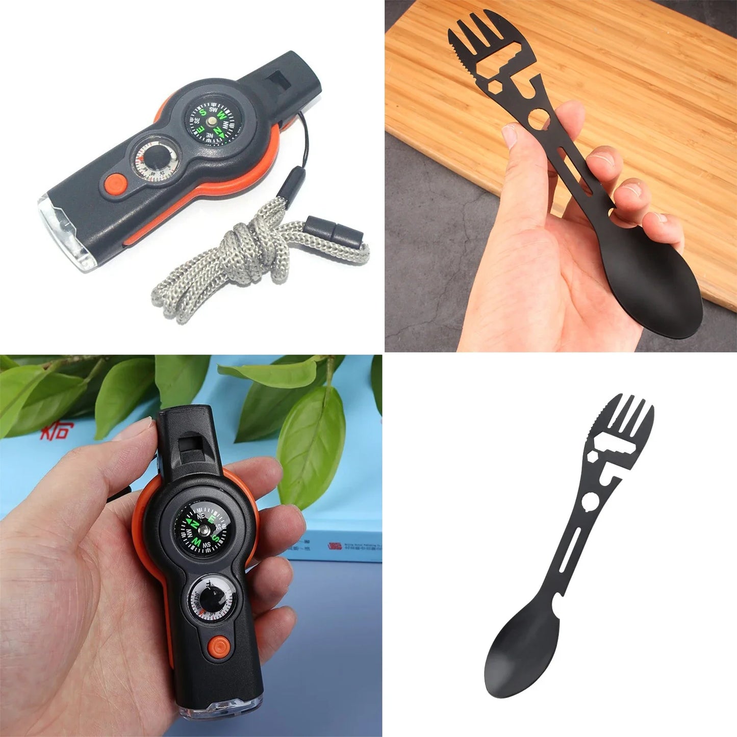 Electric Seven In One Multifunctional Whistle Compass Knife Survival Tool
